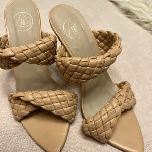 Nude Braided Heels